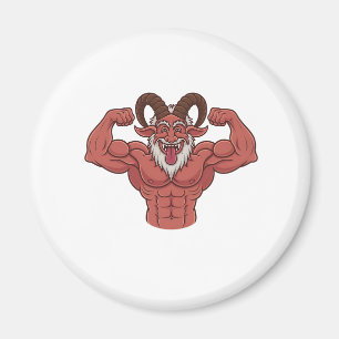 Evil Krampus Weihnachten Flechten Muskeln Fitness Magnet