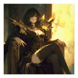 Evil Lady Anime Style Fotodruck