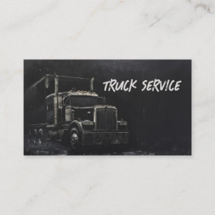 Evil Modern Truck Service Grunge Chalk Visitenkarte