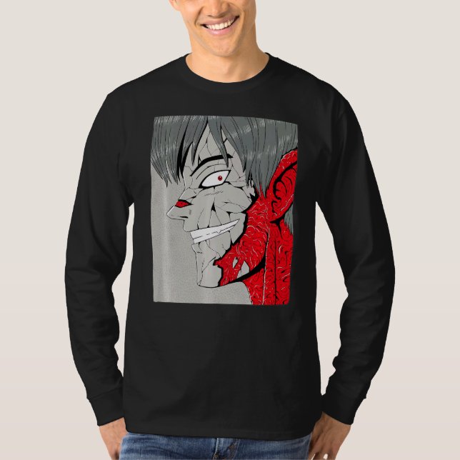 Evil Monster Graphic Demon Devil Harajuku T-Shirt (Vorderseite)