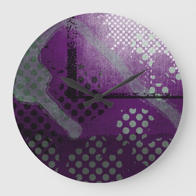 Evil Moon Round Steampunk Wall Clock Große Wanduhr (Vorderseite)