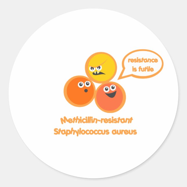 Evil MRSA Runder Aufkleber (Vorderseite)
