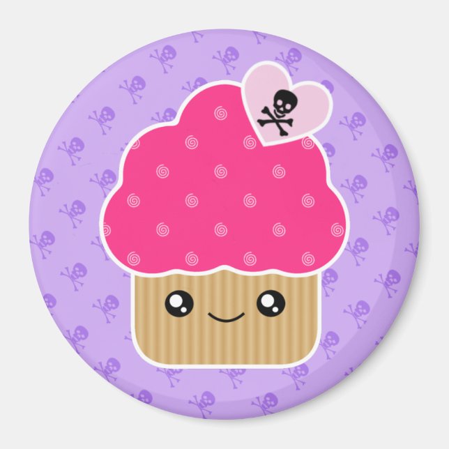 Evil Niedlich Kawaii Cupcake of Death Magnet (Vorne)