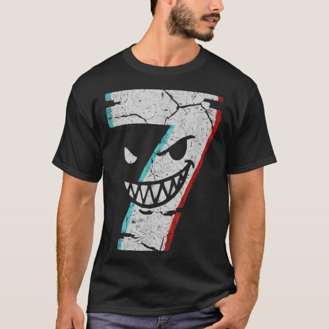 Evil Number 7 Shirt - 7 Ate 9 Joke 67 Meme Hallowe (Vorderseite)