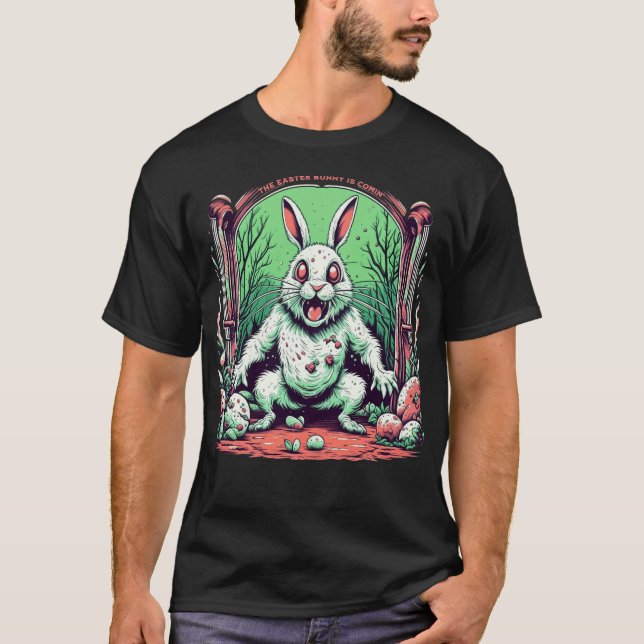 Evil Oaster Bunny Horror T-Shirt (Vorderseite)