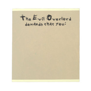 Evil Overlord Notepad Notizblock