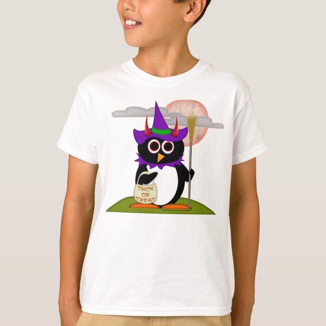 Evil Penguin™ Halloween-Shirts T-Shirt (Vorderseite)