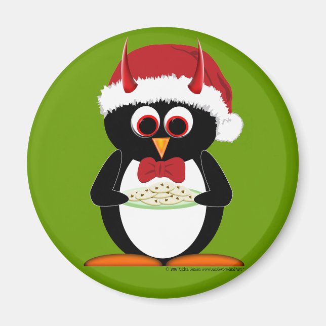 Evil Penguin Kleine Geschenk Magnete (Vorne)