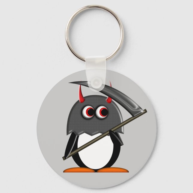 Evil Penguin™ Niedlich Executioner-Schlüsselkette Schlüsselanhänger (Vorderseite)
