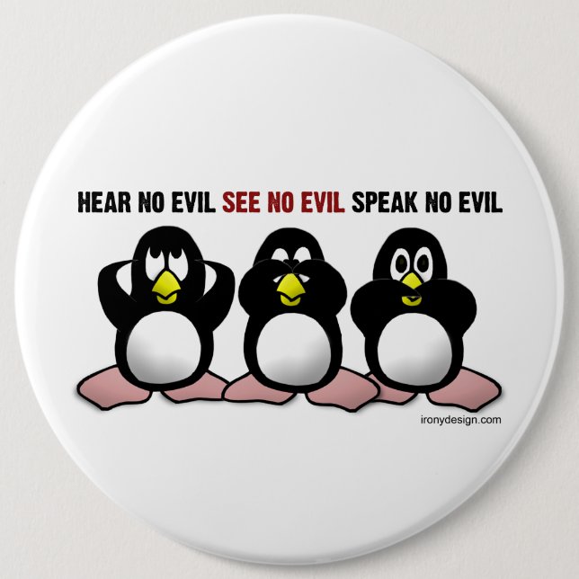 Evil Penguins Button (Vorderseite)