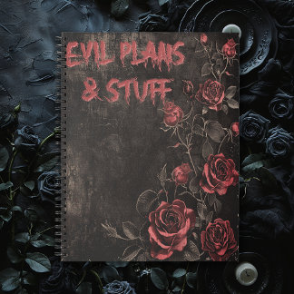 Evil Plans & Stuff Gothic Notizbuch