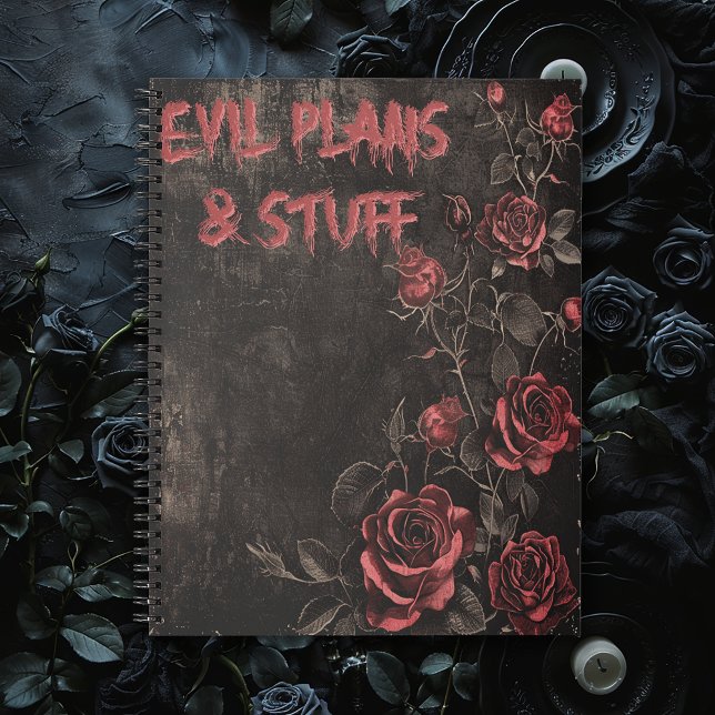Evil Plans & Stuff Gothic Notizbuch (Von Creator hochgeladen)