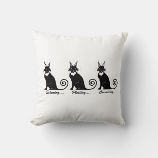Evil Plotting Cat Trio Kissen