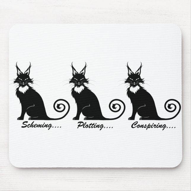 Evil Plotting Cat Trio Mousepad (Vorne)