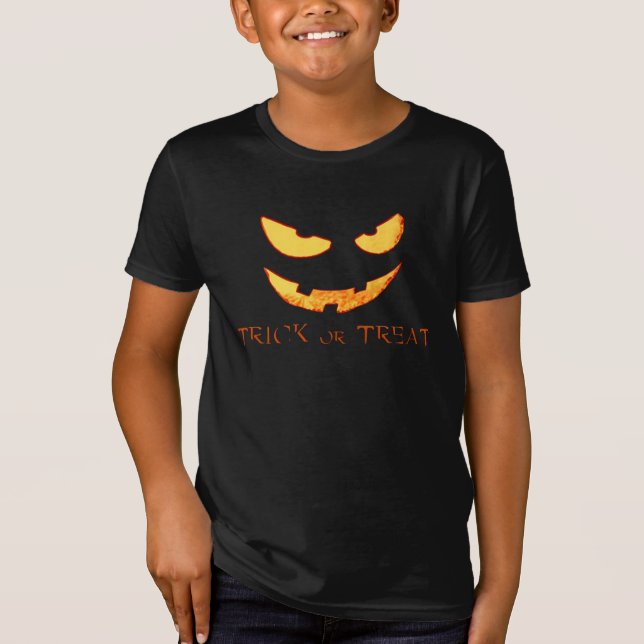 Evil Pumpkin Face Halloween Shirt (Vorderseite)