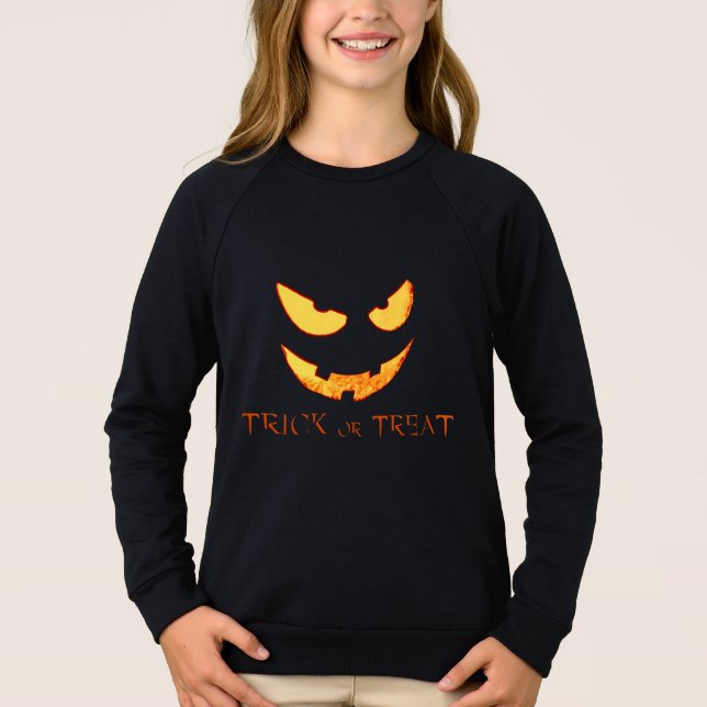 Evil Pumpkin Face Halloween Shirt (Vorderseite)