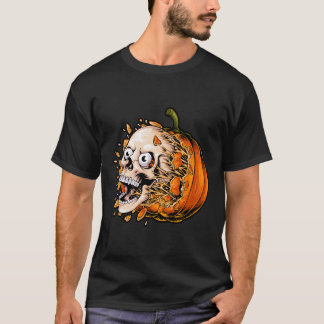 Evil Pumpkin Skull Breakout T-Shirt