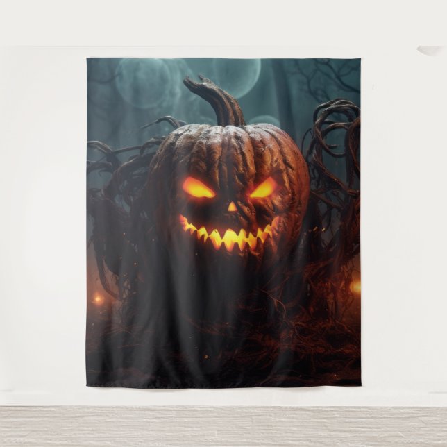 Evil Pumpkin Wandteppich (Vorderseite)