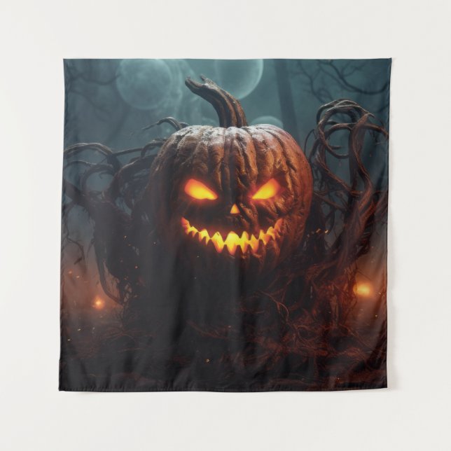 Evil Pumpkin Wandteppich (Vorderseite)