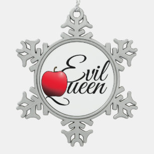 Evil Queen Red Apple Schneeflocken Zinn-Ornament
