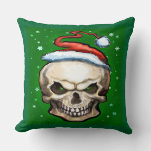 Evil Skull Christmas Pillow Kissen