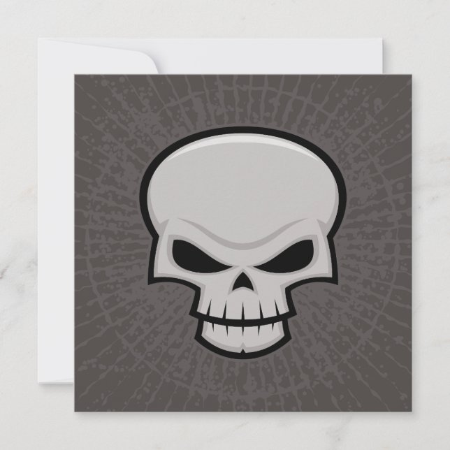 Evil Skull Design Feiertagskarte (Vorderseite)