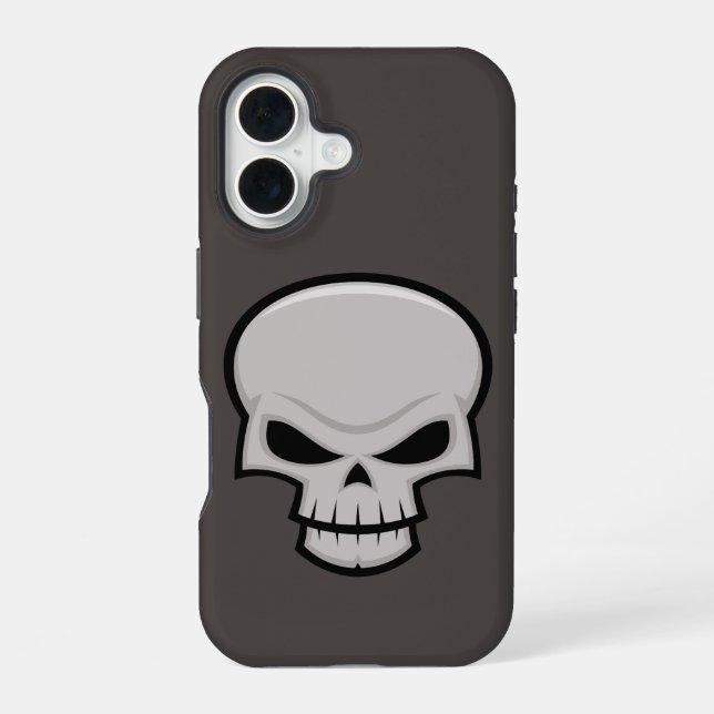 Evil Skull Design iPhone 16 Hülle (Rückseite)