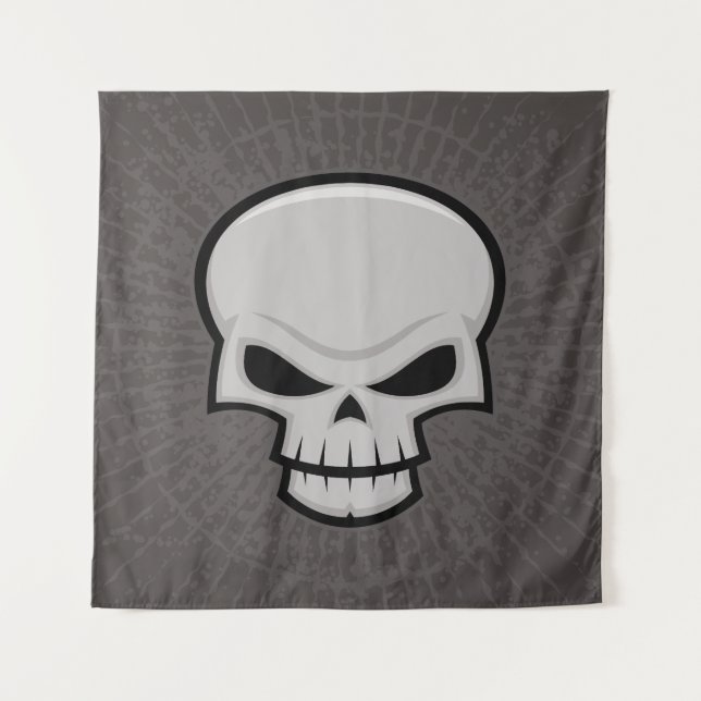 Evil Skull Design Wandteppich (Vorderseite)