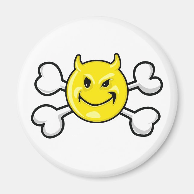 EVIL Skull und Crossbones Magnet (Vorne)