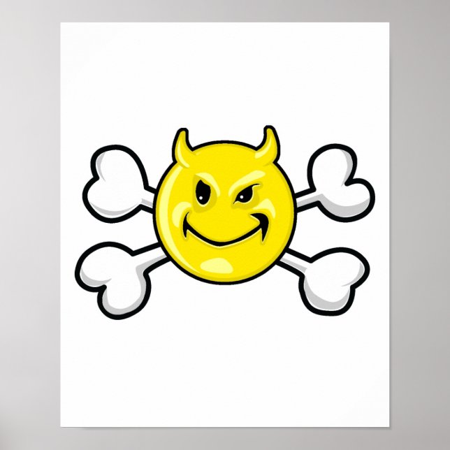 EVIL Skull und Crossbones Poster (Vorne)