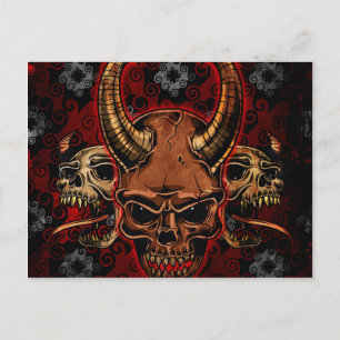 Evil Skulls Postkarte