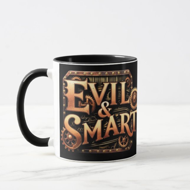 Evil&Smart Logo Schwarz Tasse (Links)