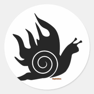 Evil Snail Runder Aufkleber