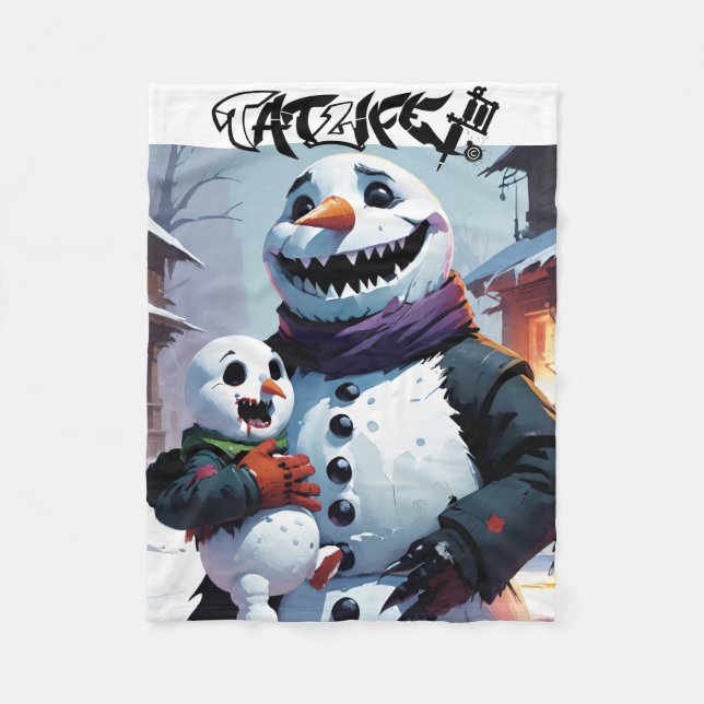 Evil Snowman und Snowson Fleece Blanket (Vorderseite)