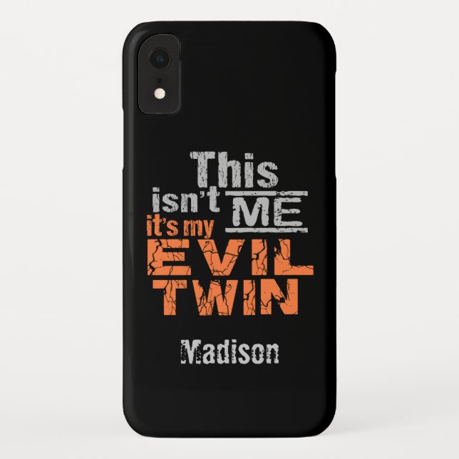 Evil Twin individuelle Name Case-Mate iPhone Hülle (Rückseite)