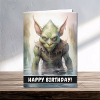 Evil Wicked Fantasy Goblin Happy Birthday