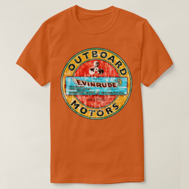 Evinrude Vintage Außenbordmotoren T-Shirt (Design vorne)