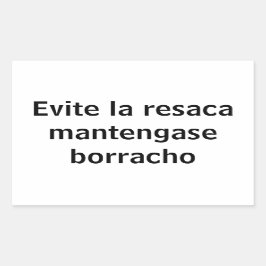 evite la resaca rechteckiger aufkleber