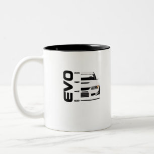 Evo Gang Car Racing Design für Autoverliebhaber Zweifarbige Tasse