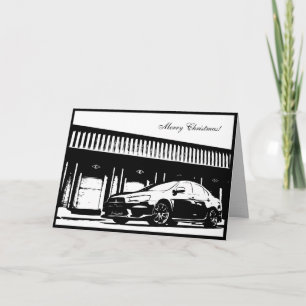 EVO X  Car Themed Christmas Card Feiertagskarte