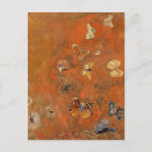 Evocation of Butterflies by Odilon Redon Postcard Postkarte (Vorderseite)