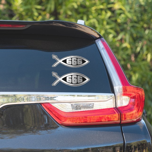 Evolution - 666 x 2 aufkleber (Auto Seite)