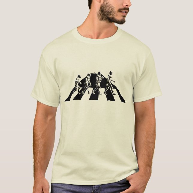 Evolution - Abbey Road Parody T - Shirt (Vorderseite)