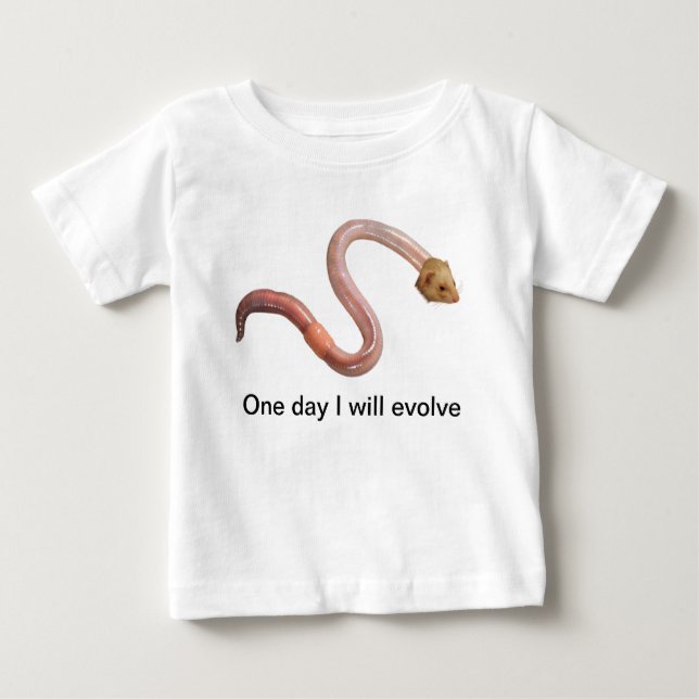 Evolution, aber kleiner baby t-shirt (Vorderseite)