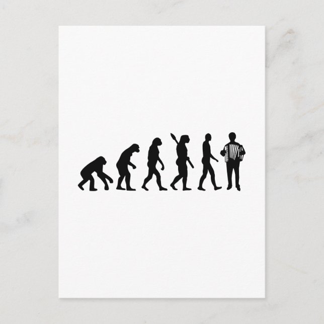Evolution Accordion Spieler Postkarte (Vorderseite)