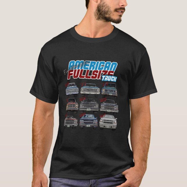 Evolution amerikanischer Full-Size-Truck Squarebod T-Shirt (Vorderseite)