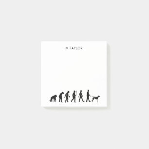 Evolution an Greyhound-Eigentümer Post-it Klebezettel