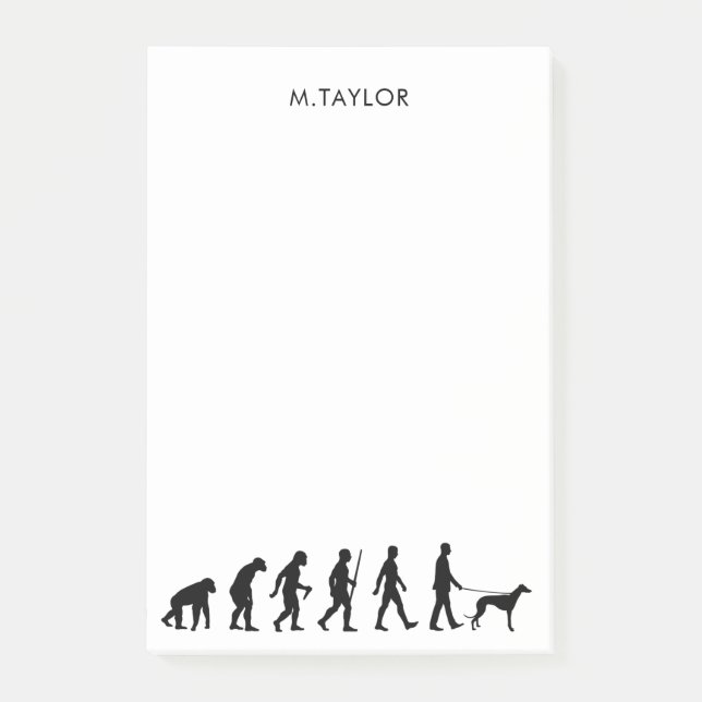 Evolution an Greyhound-Eigentümer Post-it Klebezettel (Vorderseite)