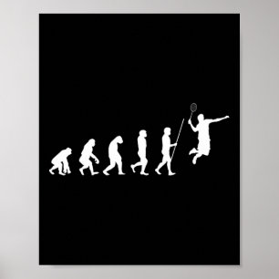 Evolution Badminton Federball Geschenk für Badmint Poster
