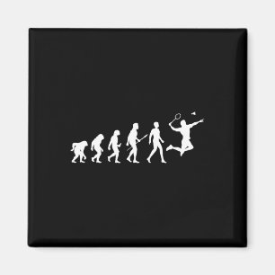 Evolution Badminton Geschenk für Badminton Spieler Magnet
